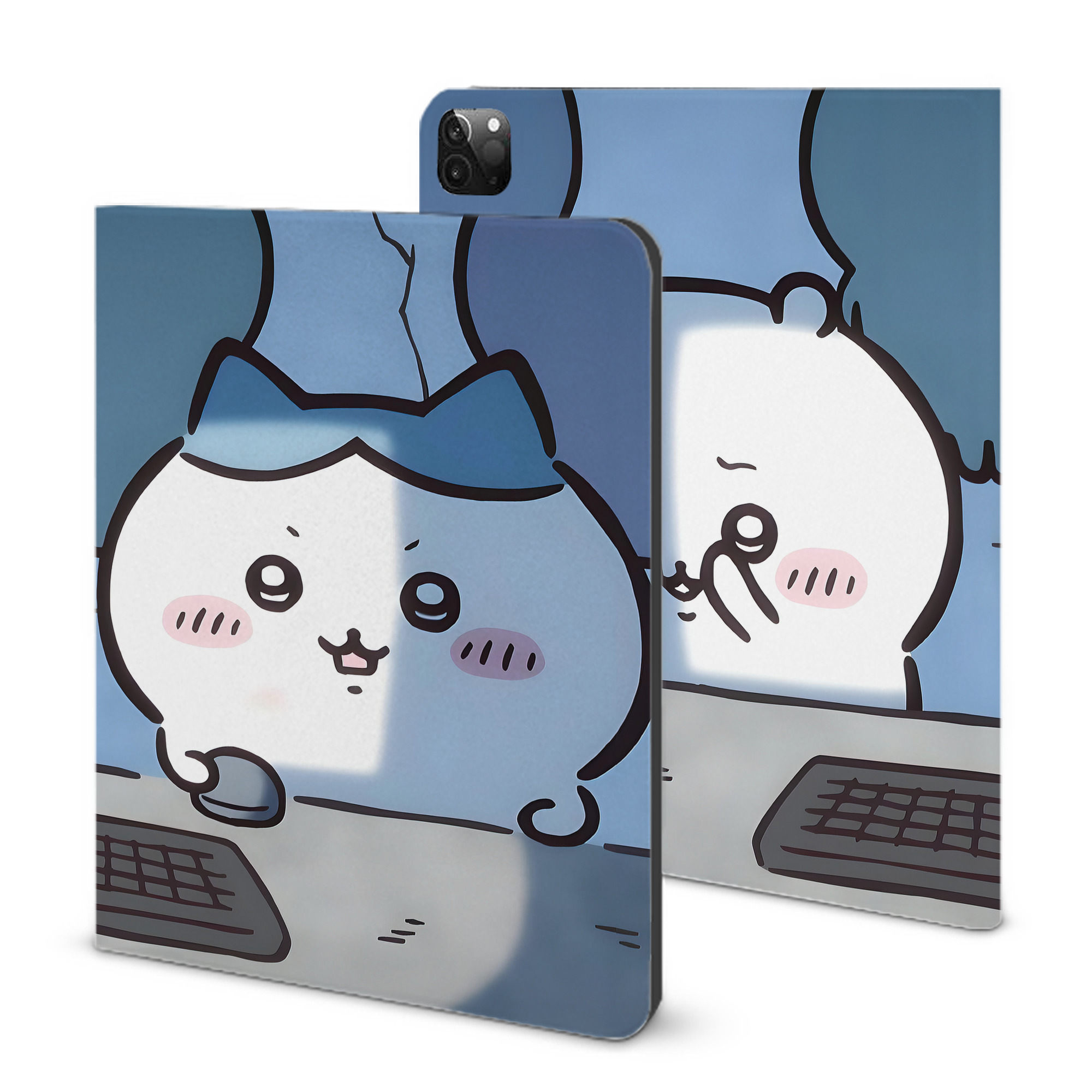 （画像用） ちいかわ Chii-kawa IPadケース ペンホルダー付き ブックスタイルデザイン
